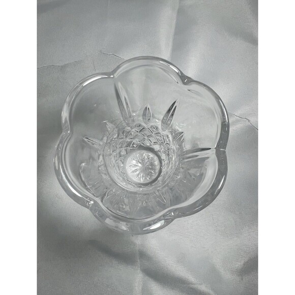 Vintage Gorham King Edward Crystal 6.5” Flared Vase Scalloped Rim No Chips EXC - Picture 11 of 16